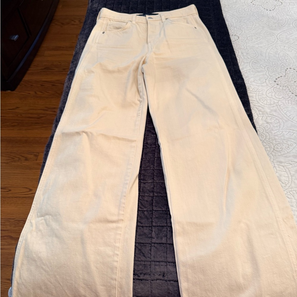 Veronica Beard Women's Cream Flare Jeans